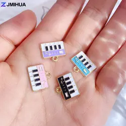 15pcs Mini Piano Violin Charms Pendant Enamel Charm For Jewelry Making Supplies Earrings Bracelets DIY Handmade Accessories