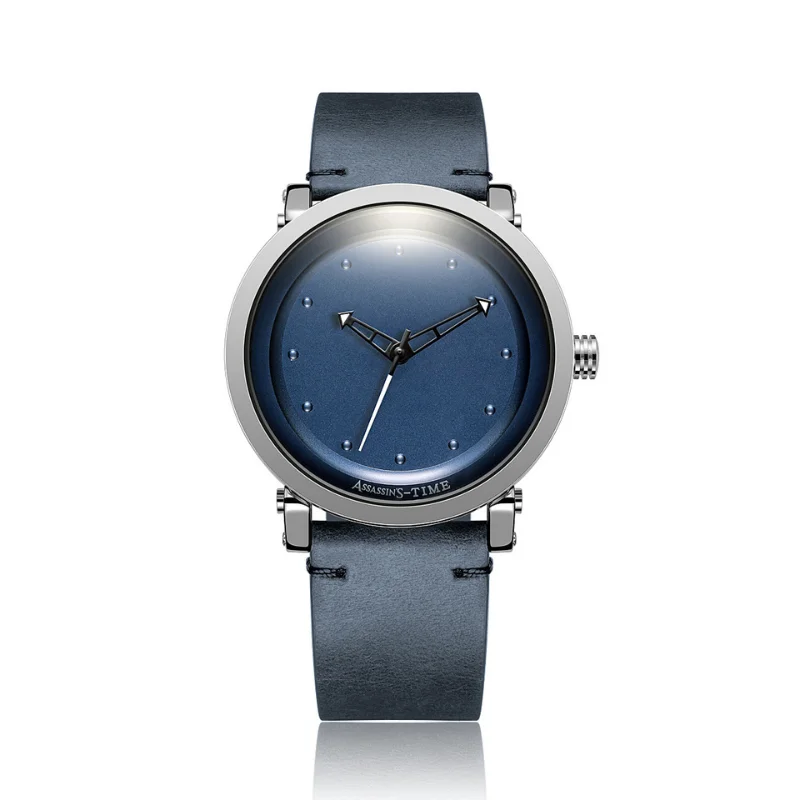 

Кварцевые мужские часы с механизмом Miyota, диаметром 43 мм и толщиной 12,5 мм, водонепроницаемым кожаным ремешком 30 м