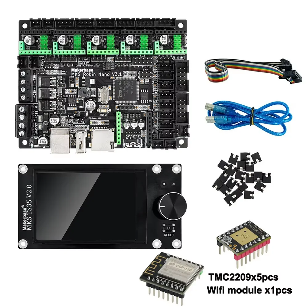 Makerbase MKS Robin Nano V3.1 Control Board 3D Printer Motherboard TS35 TFT Touch Screen/WIFI Module Suitable for A4988 TMC2209 image 3