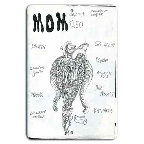 Vintage MOM Zine #1: Punk Art & Spirit Metal Sign-aluminum