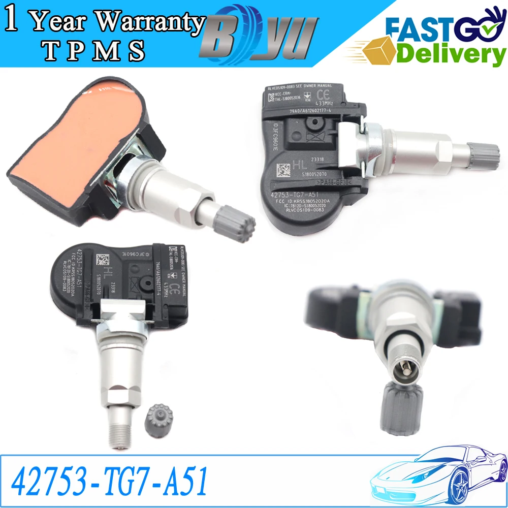 Автомобильный новый датчик давления в шинах TPMS 42753-TG7-A51 для ACURA 433 МГц