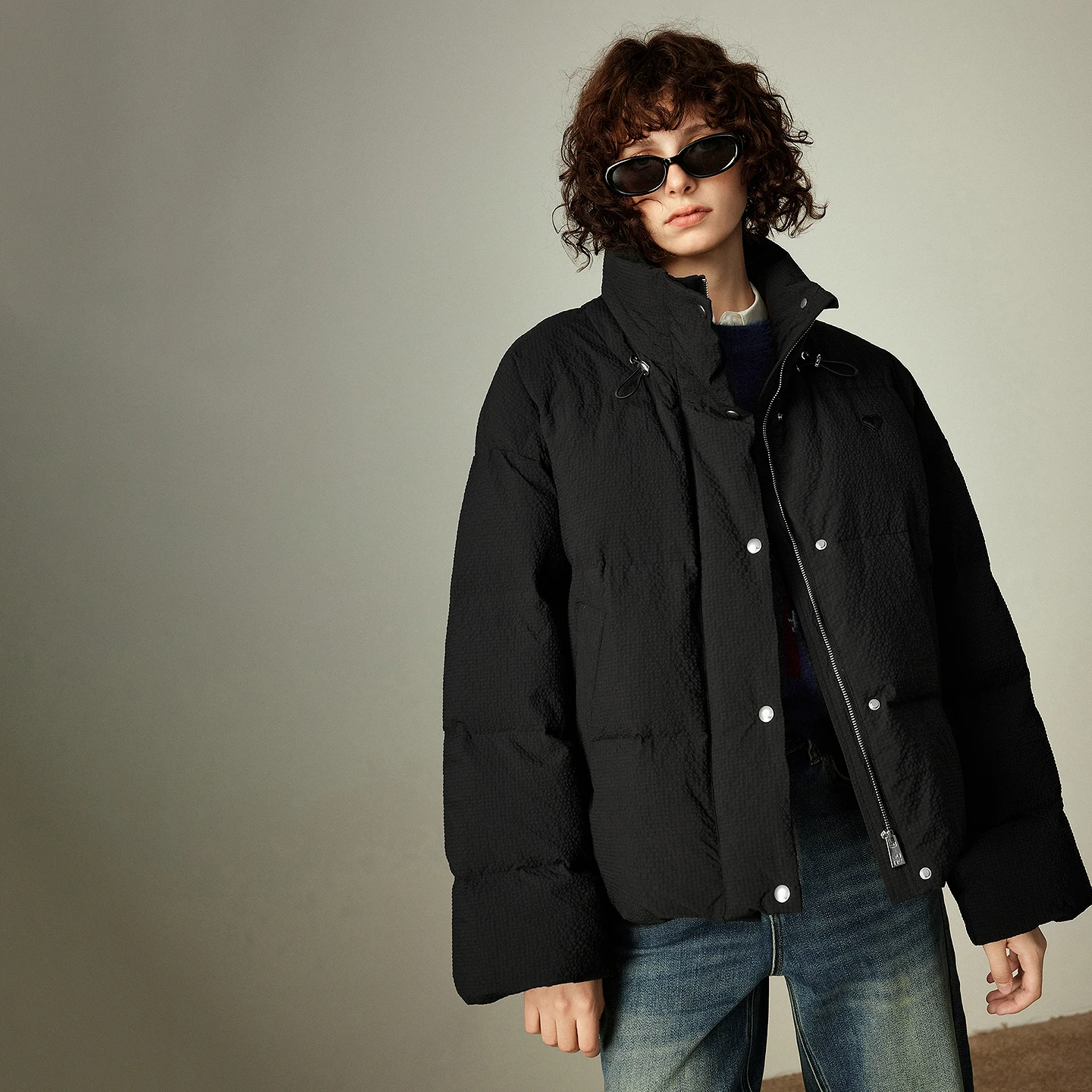 TOYOUTH المرأة أسفل سترة 2025 شتاء جديد 90% الأبيض بطة أسفل فقاعة شبكة فضفاضة سترة منفوخة ملابس خارجية دافئة #2