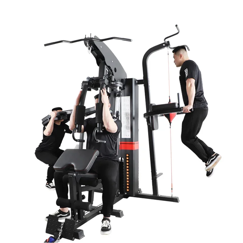 High Quality  multi function home gym fitness equipment three station home gym with squat machine