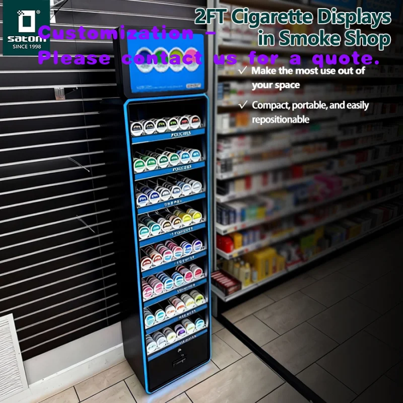 

custom.Size Smokeless Metal Smoke Shop Display Cases Different Boxes with Bright Led Light