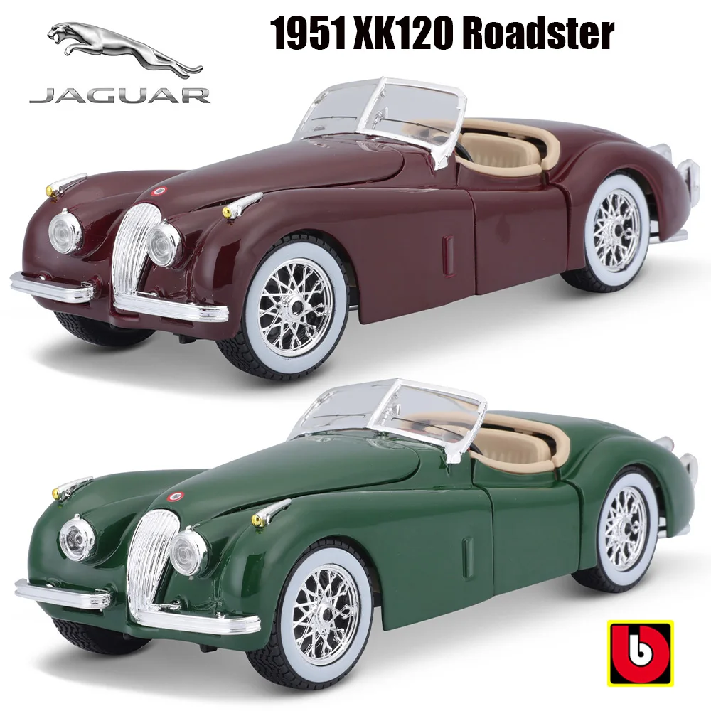 

Bburago 1:24 1951 Jaguar XK 120 Roadster alloy racing car Alloy Luxury Vehicle Diecast Pull Back Cars Model Toy Collection Gift