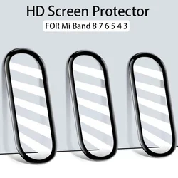 9D Screen Protector for Xiaomi Mi Band 6 7 8 film SmartWatch Soft HD Full Nano-coated Tempered Glass Mi band 6 5 4 3 Accessories