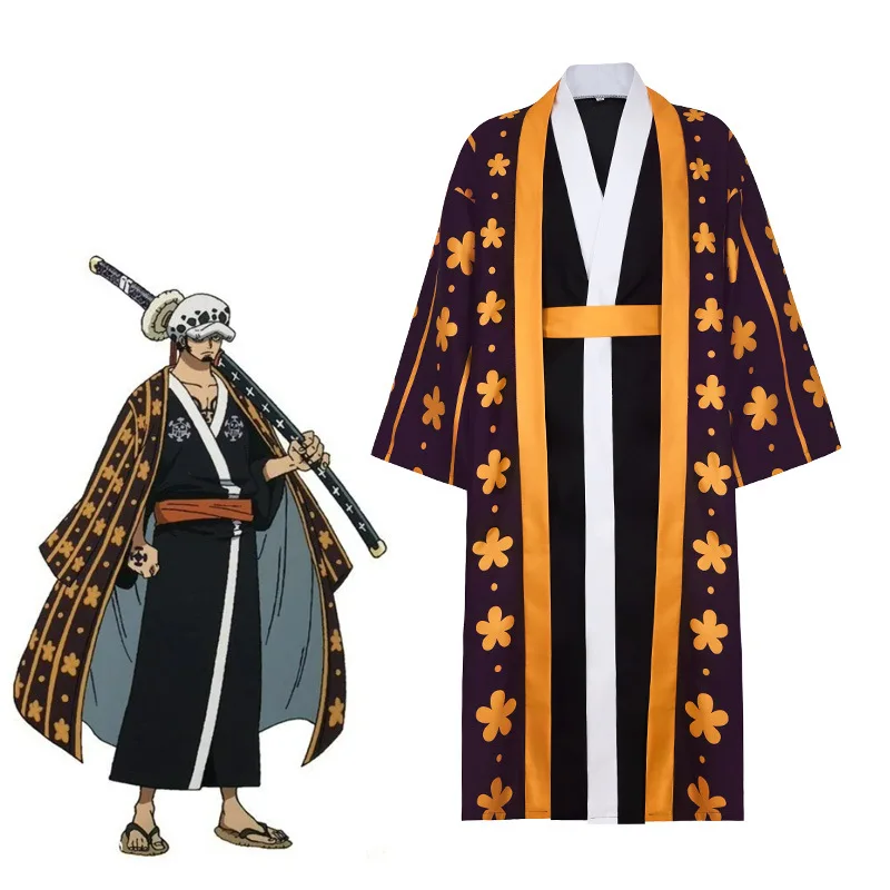 Pirate King and Kingdom of Harmony COS suit Navigation King bathrobe kimono Japanese Trafalgar Rocosplay suit