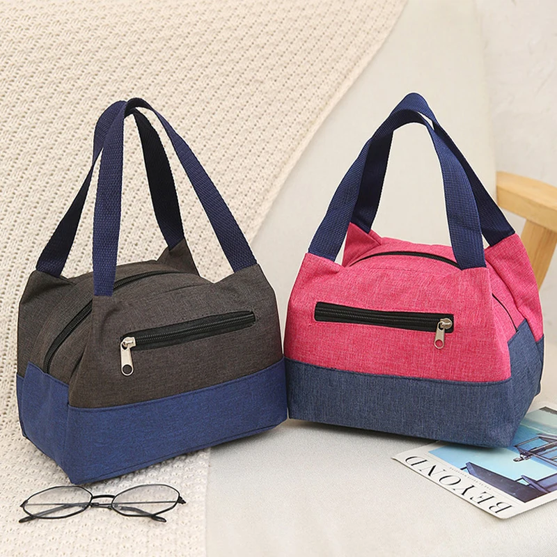 Fashionable New Handbag Large Capacity Waterproof Bento Box Rice Box Bag