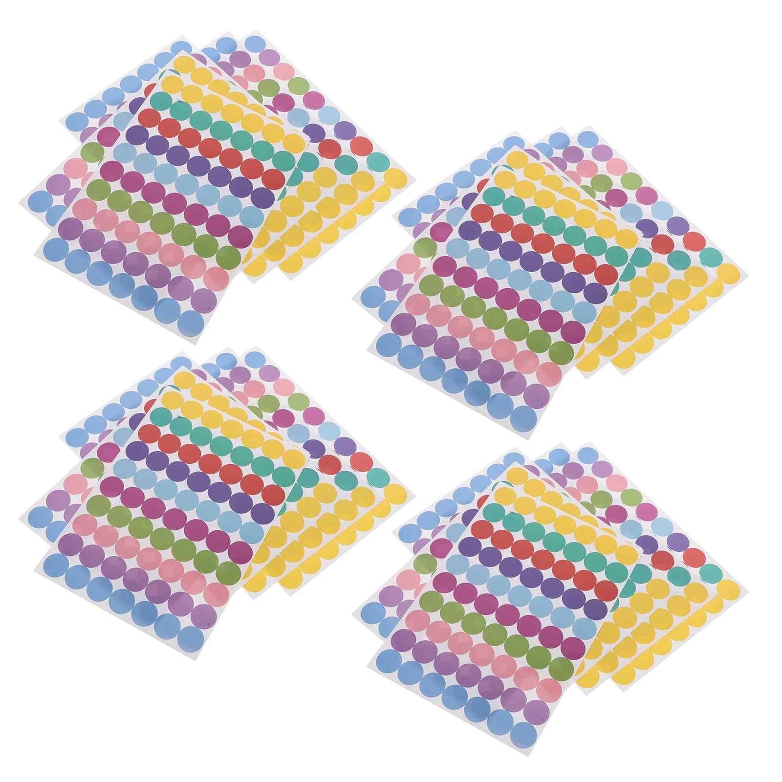 

20 листов мини-наклеек с точками, 10 ярких цветов, съемные круглые этикетки для организации офиса, обучения в классе и рукоделия