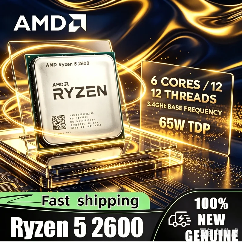 AMD Ryzen 5 2600 Hot Sale AM4 Gaming Chip 6 Core 12 Thread 3.4GHz 100% Brand New Original Desktop Processor In Stock