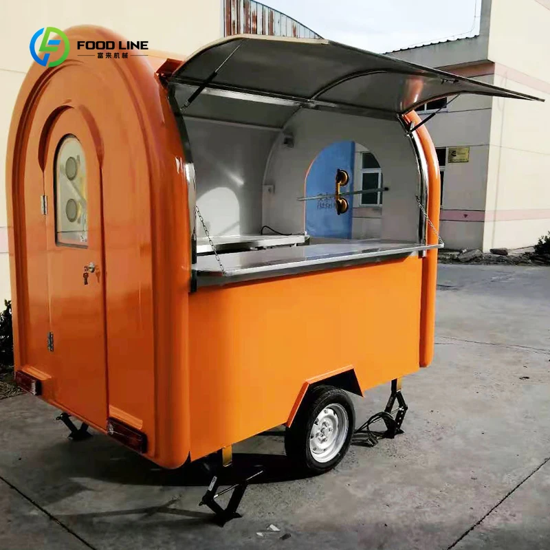 

Tune Concession Used Food Trailer Outdoor Food Cart Solar Food Truck for Sale