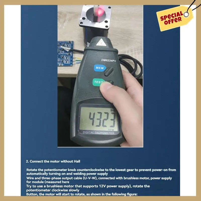 

Стабильная производительность-3-фазный бесщеточный двигатель ESC модуль контроллера скорости с потенциометром DC12-24V 10A STC32G для двигателя B