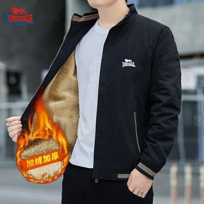 

LONSALEA New Autumn/Winter Men's Fashion Pilot Jacket Wool Thickened Outdoor Windproof and Warm Baseball Jacket Top