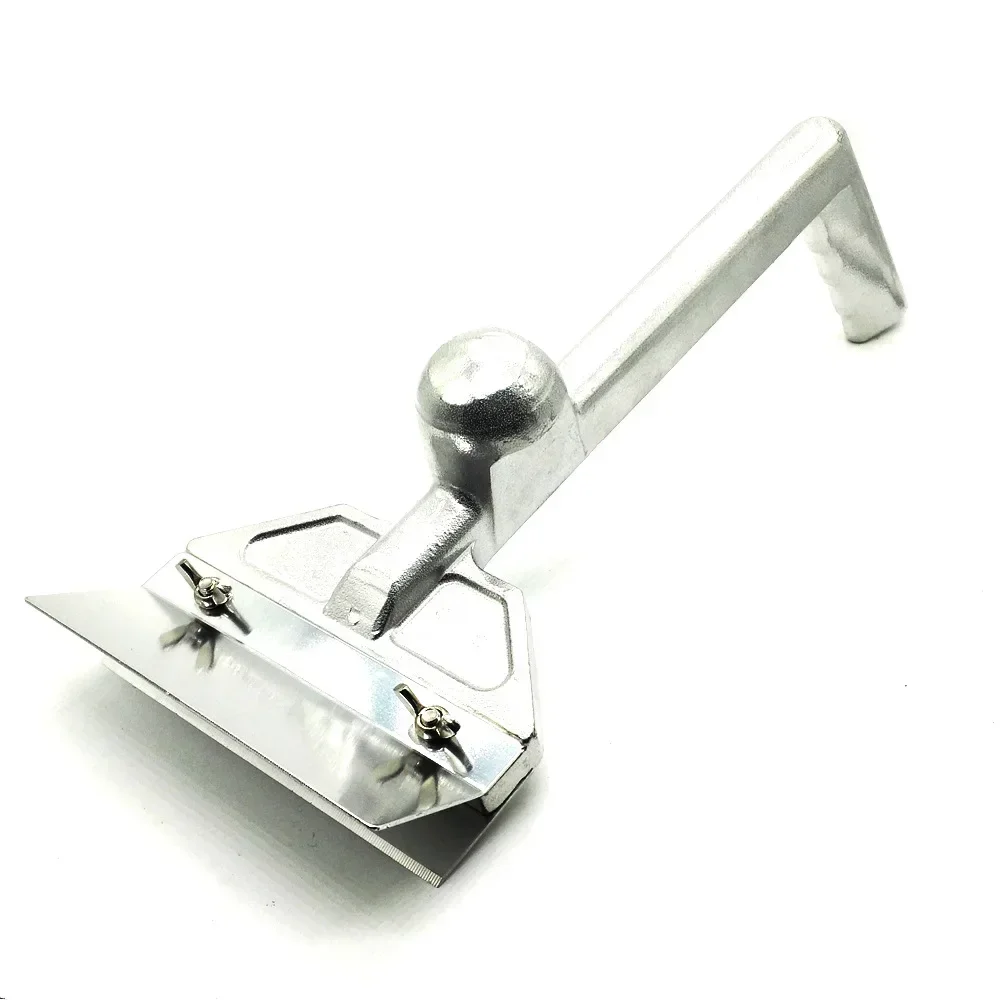 Heavy Duty Outdoor Grill Scrapers, Casting Aluminum Commercial Griddle Scraper with 5 Blades and Small Slant Edge Grill Scraper