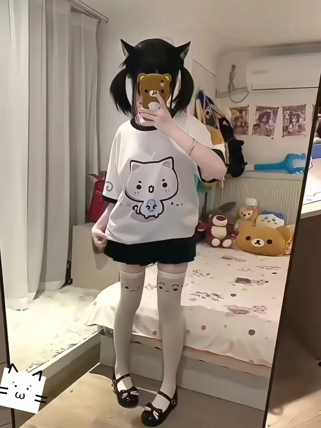 달콤한 일본 스타일 슬리브리스 티셔츠 여성용 루즈핏 라운드넥 체조복 스타일 캐주얼 출퇴근 패션 탑