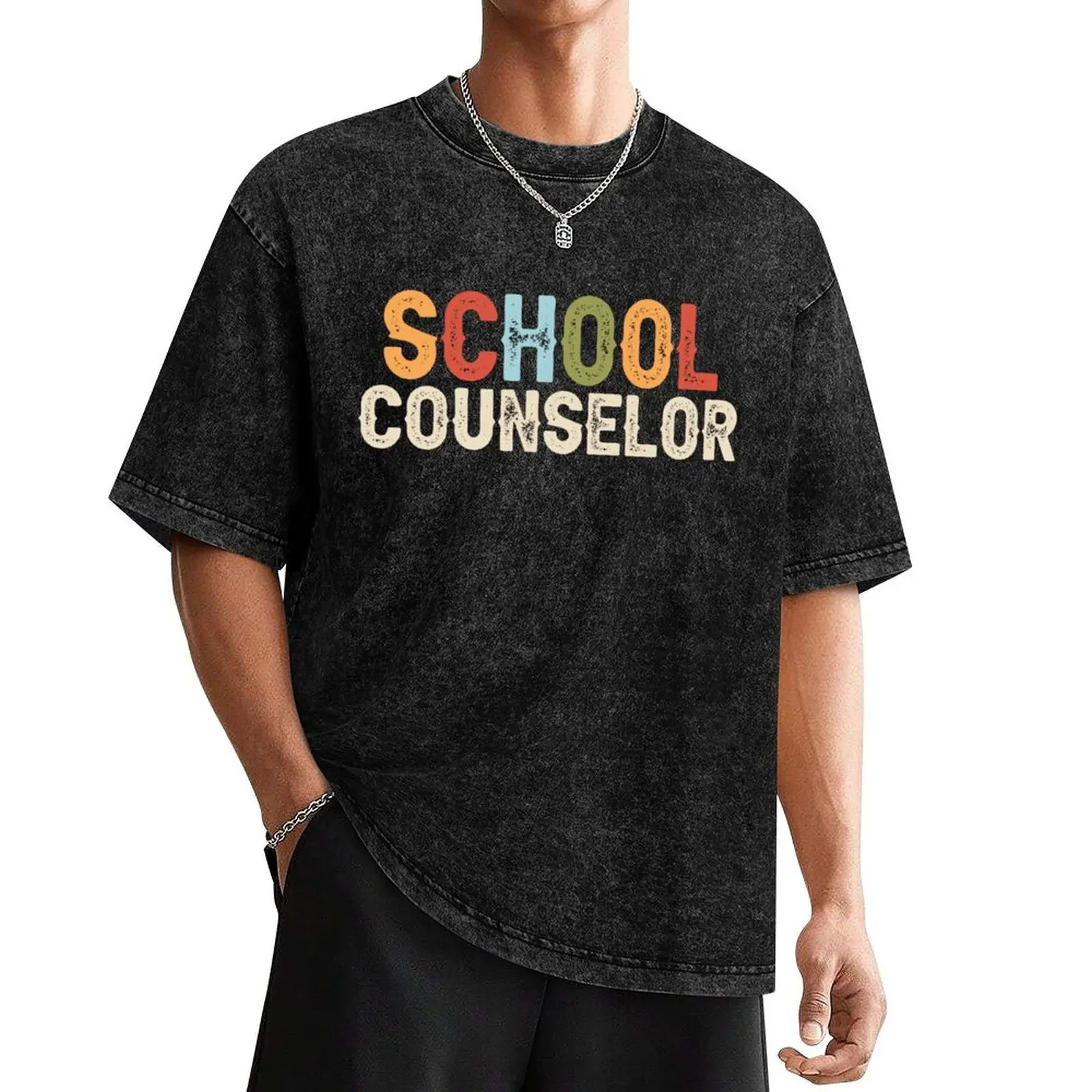 School Counselor Job Occupation Funny Birthday T-Shirt anime t shirts anime tshirt mens plain t shirts