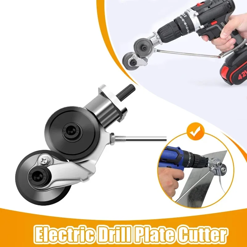 Electric Drill Plate Cutter Metal Sheet Cutter Free Cutting Tool Nibbler Saw Cutter Plate Punch Scissors