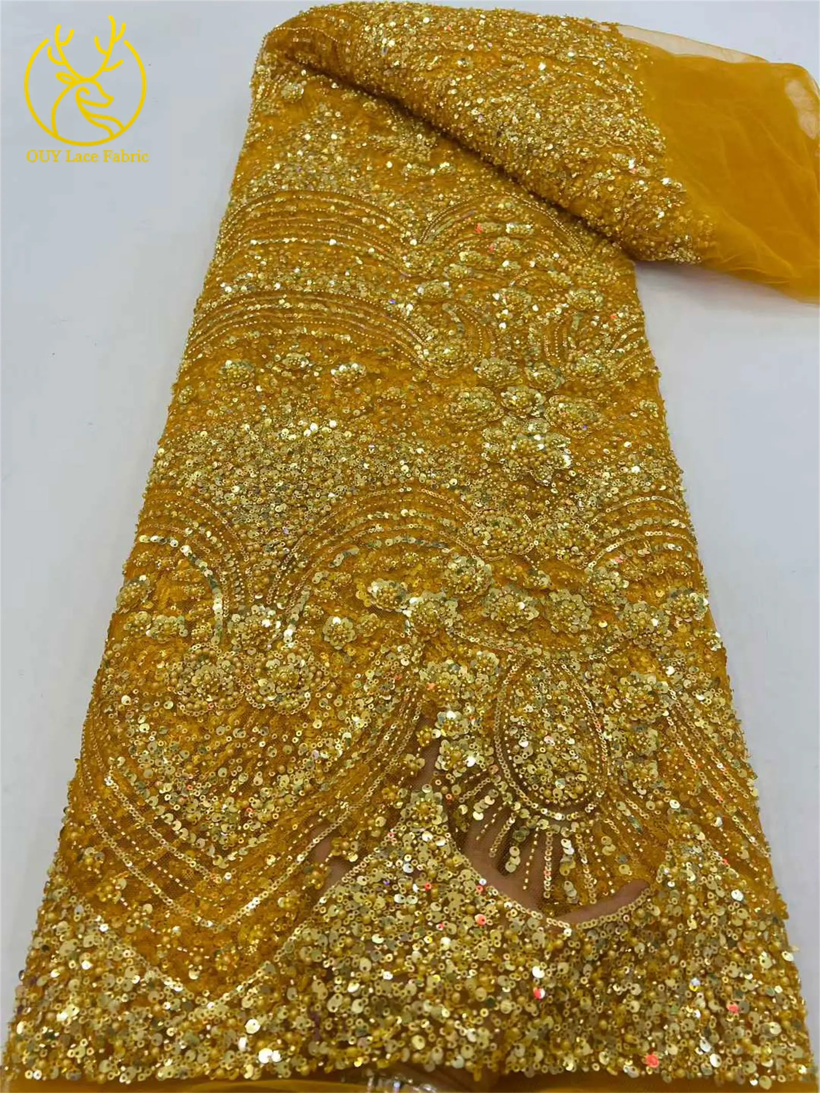 Vestidos de Noche Elegantes para Mujer, con Cuentas Africanas Nigerianas, Encaje de Alta Gama, Lentejuelas Francesas y Malla, para Fiestas, 2026