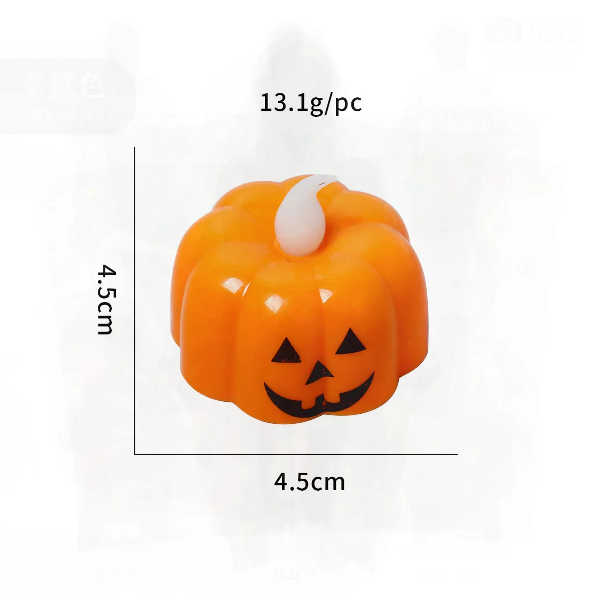 

Halloween Pumpkin LED Electronic Candle Orange Luminous Party Decoration Atmosphere Ornament Cross Border Toy