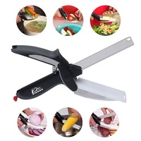 Chopping Board Scissors Household Multifunctional Vegetable Scissors Auxiliary Food Cutting Kitchen 2-in-1 Scissors