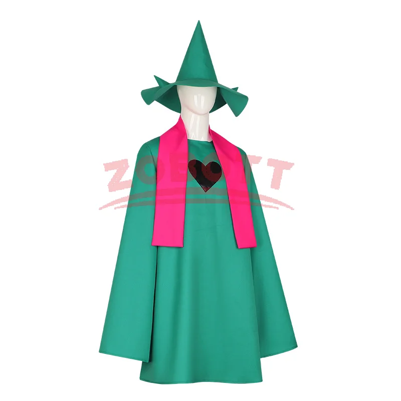 عباءة بقلنسوة من Undertale Ralsei عباءة علوية من Deltarune التأثيرية مع وشاح قبعة زي الهالوين