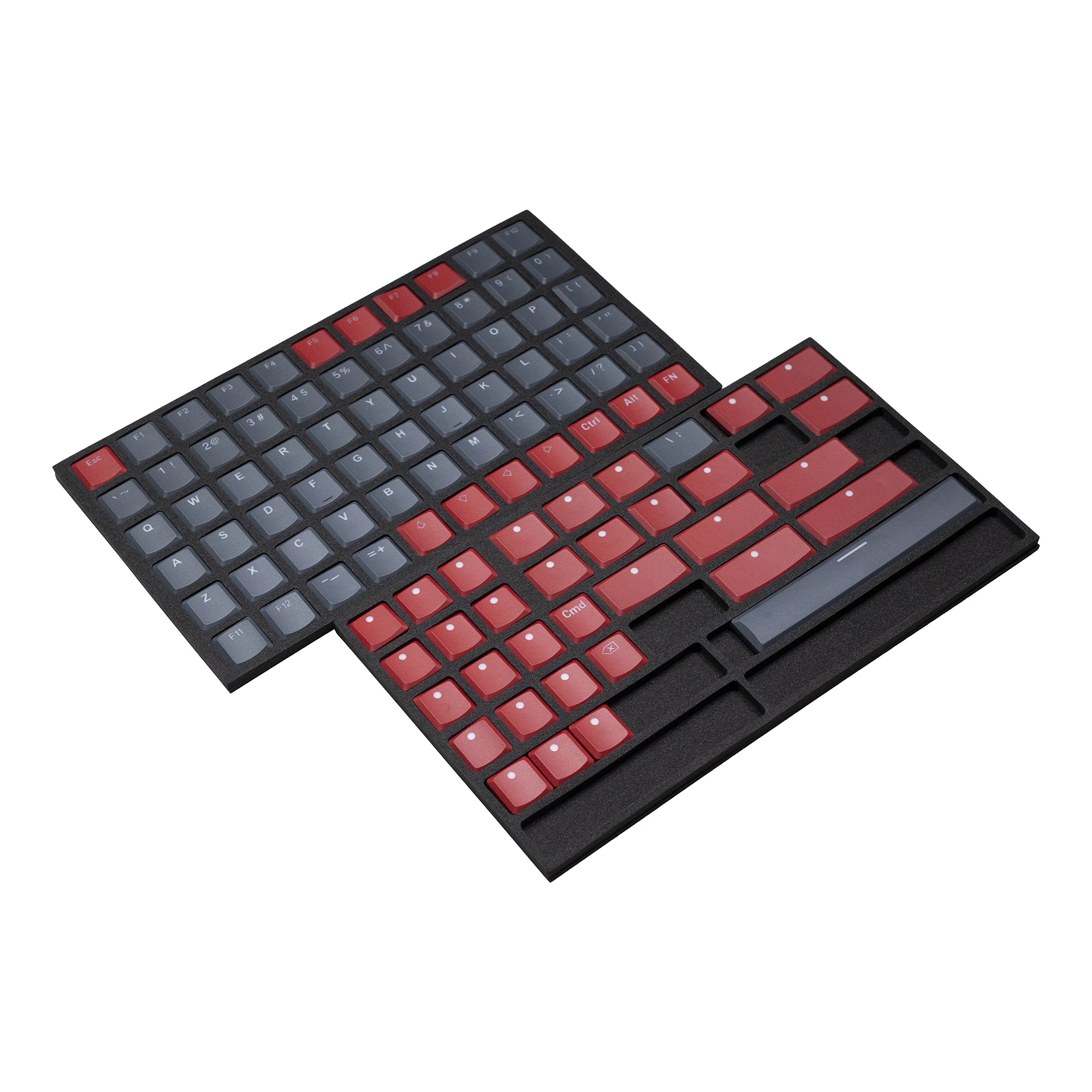 Taihao THT Grey Red Keycap Thins Low Profile Keycaps For Gaming Mechanical Keyboard MX Switch Light Through White Black