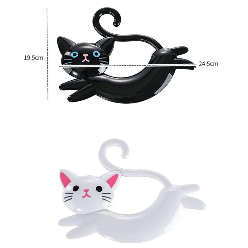 Wall Mounted Cat Shaped Towel Bar Creative No Punching Cute Towel Rack Cartoon Door Back Towel Holder