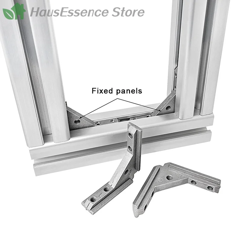 ※2/4Pcs Angle Slot Connector 2020 3030 4040 Panel Iinstallation Board Angle Slot Fixing Hardware Door Frame Corner Code