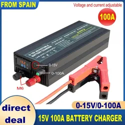 Cargador de batería Lifepo4 de 12v, 60a, 85A, 14,6 v, 100A, 40a, 50a, cargador de batería de litio de carga rápida para coche, adaptador de alta potencia de 12,6 V