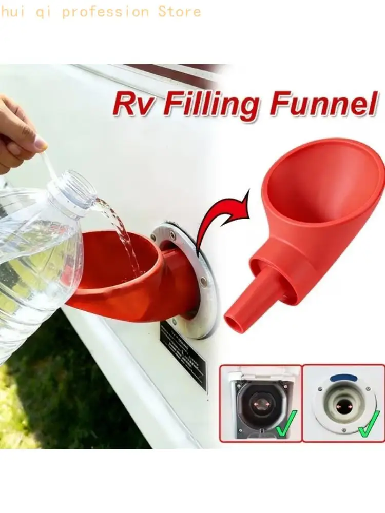 Campers Water Refills Funnel Plastic Water Inlets Funnel with Oversize Wide Mouth For 1'' to 1.2'' Inlet H8WE