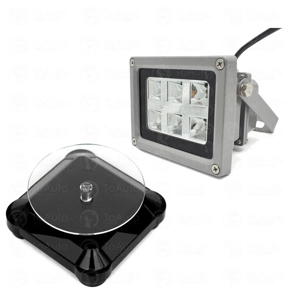 Lampe LED en résine UV 6W + support solaire rotatif 360 degrés, Kit d'affichage pour affichage d'imprimante 3D SLA/DLP/DIY