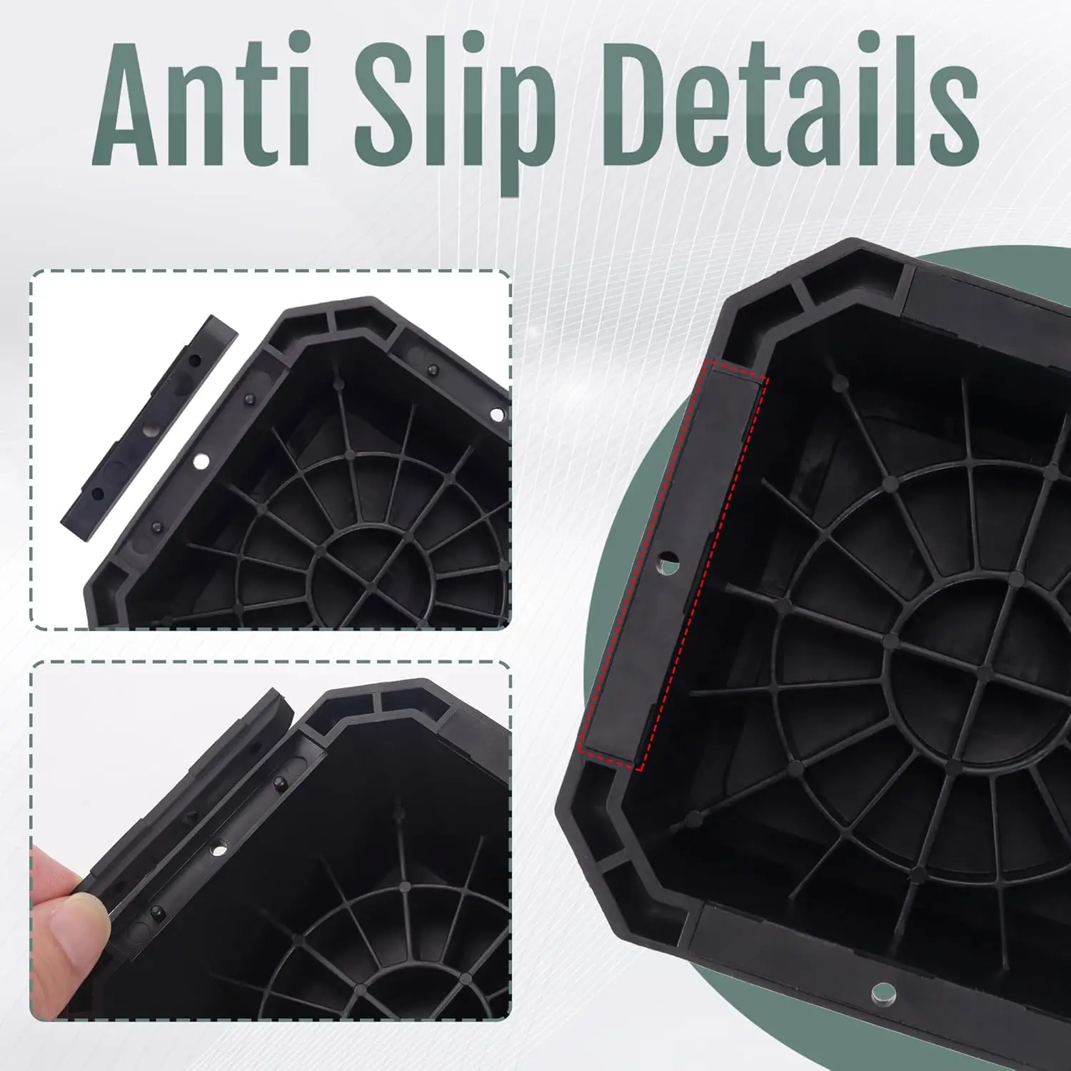 Bed Risers 1 inch Heavy Duty Furniture Risers for Sofa Table and Chair Black 4 Pack