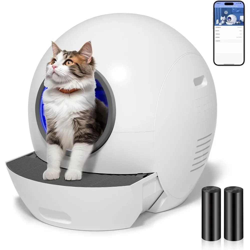 Self Cleaning Litter Box for Cats,Automatic Cat Litter Box Self Cleaning Extra Large, Robot Litter Box Self Cleaning App Control