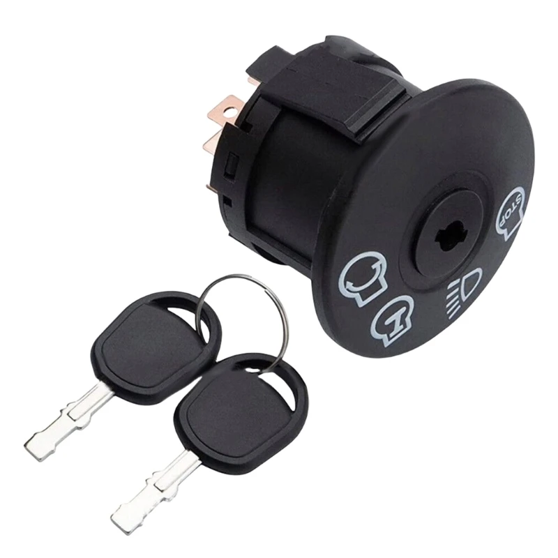 Universal Ignition Switches with Key for 0 Turn Mowers 3 Position 5 Terminals Power Switches Replacement Switches