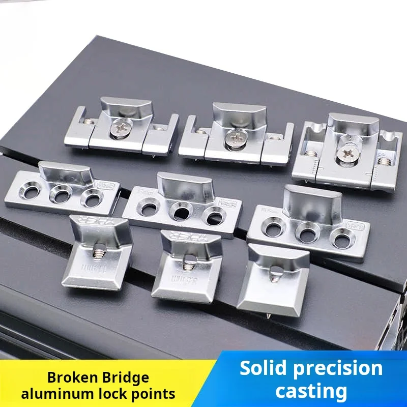 4PCS Broken Bridge Aluminum Alloy Door Window Lock Point Inward Opening Inward Tilting Window Lock Buckle Casement Window