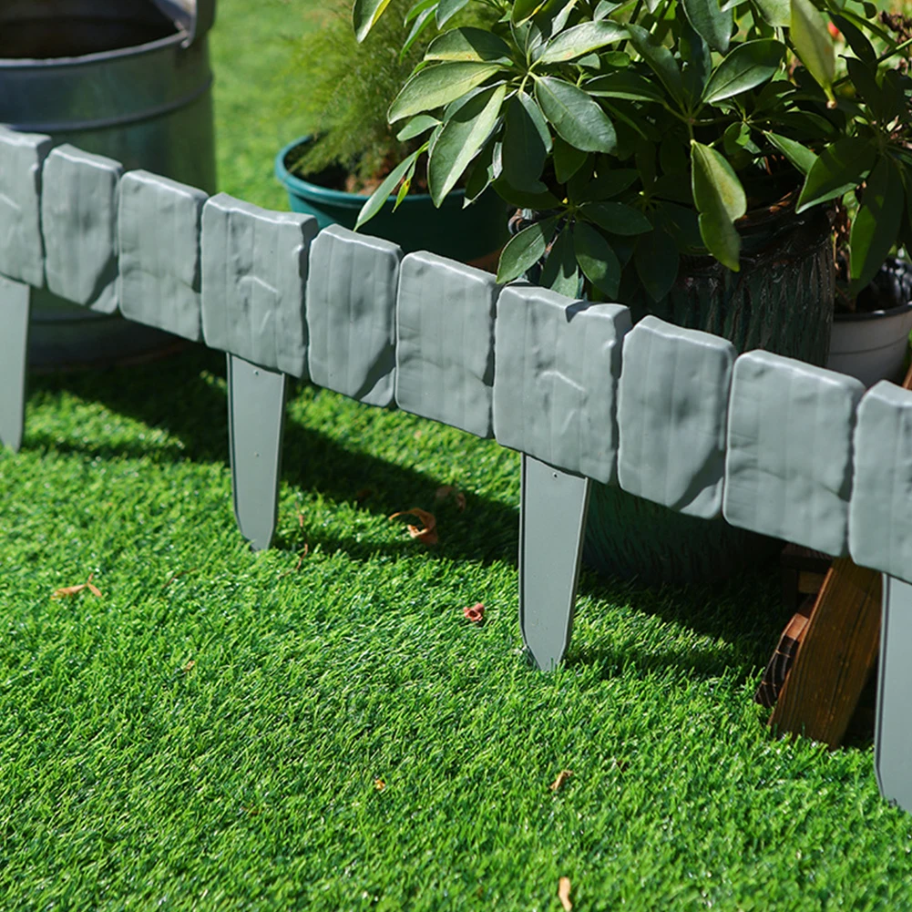 

Plastic Garden Fence Garden Edging Border Imitation Stone Fence Partition Fence Garden Decor