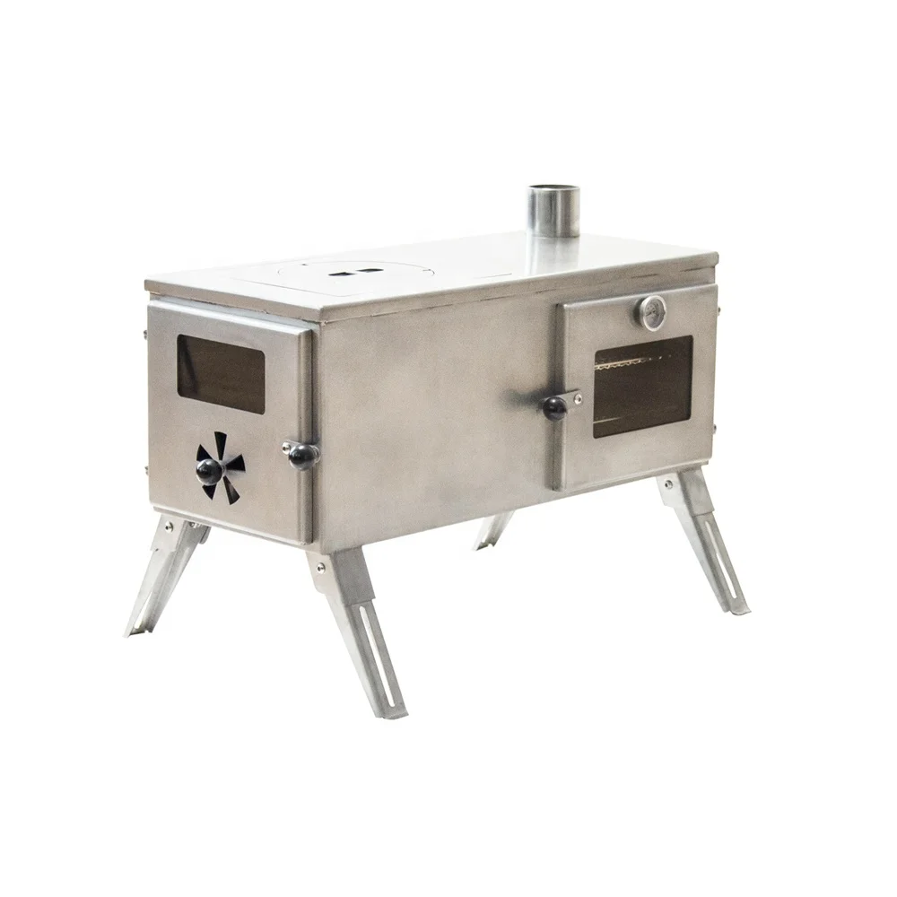 Hotsale Foldable Camping Wood Stove with Oven BBQ Grill Outdoor Tent Cooking Stove