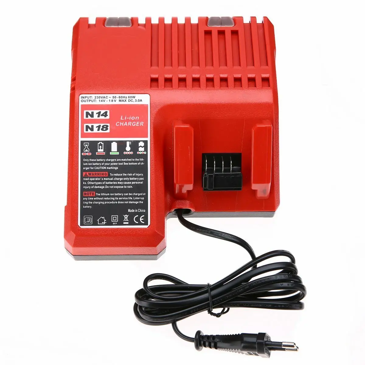 Carregador de bateria de íon-lítio de substituição Carregador multivoltagem para Milwaukee M18 14,4V-18V 48-11-1850 48-11-1840 48-11-1815 48-11-1828