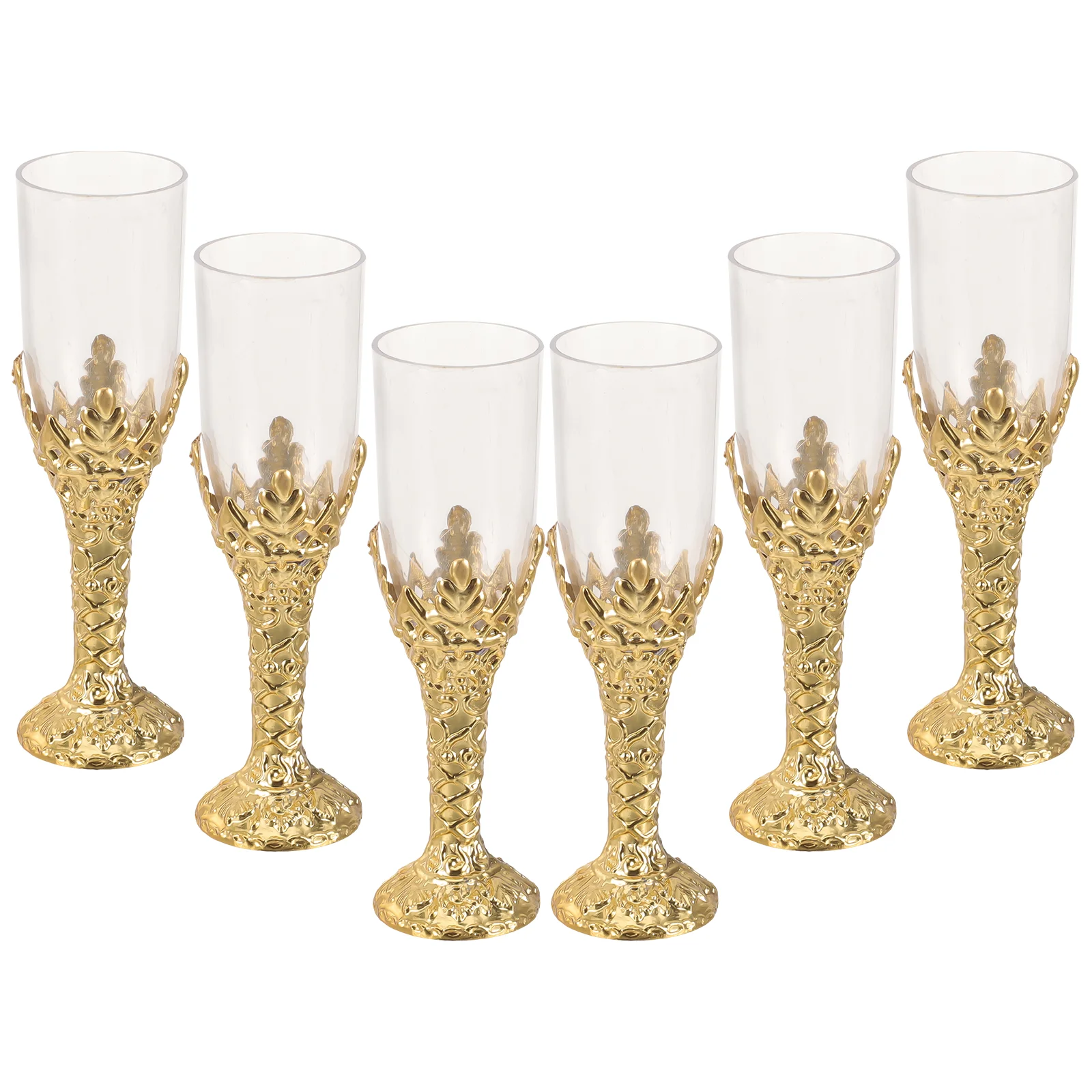 12 Pcs Bible Church Supplies Glass Decorations Party (Gold) 12pcs Delicate Cup Whiskey Goblet Plastic Pool