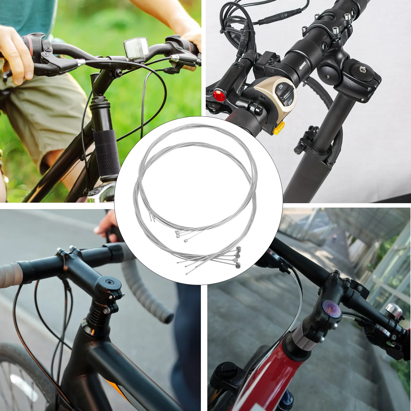 

1 Set Bike Brake Cable Kit Wear-Resistant Front Rear Brake Lines Replacement For Mountain Road Folding Bikes Cycling Accessories
