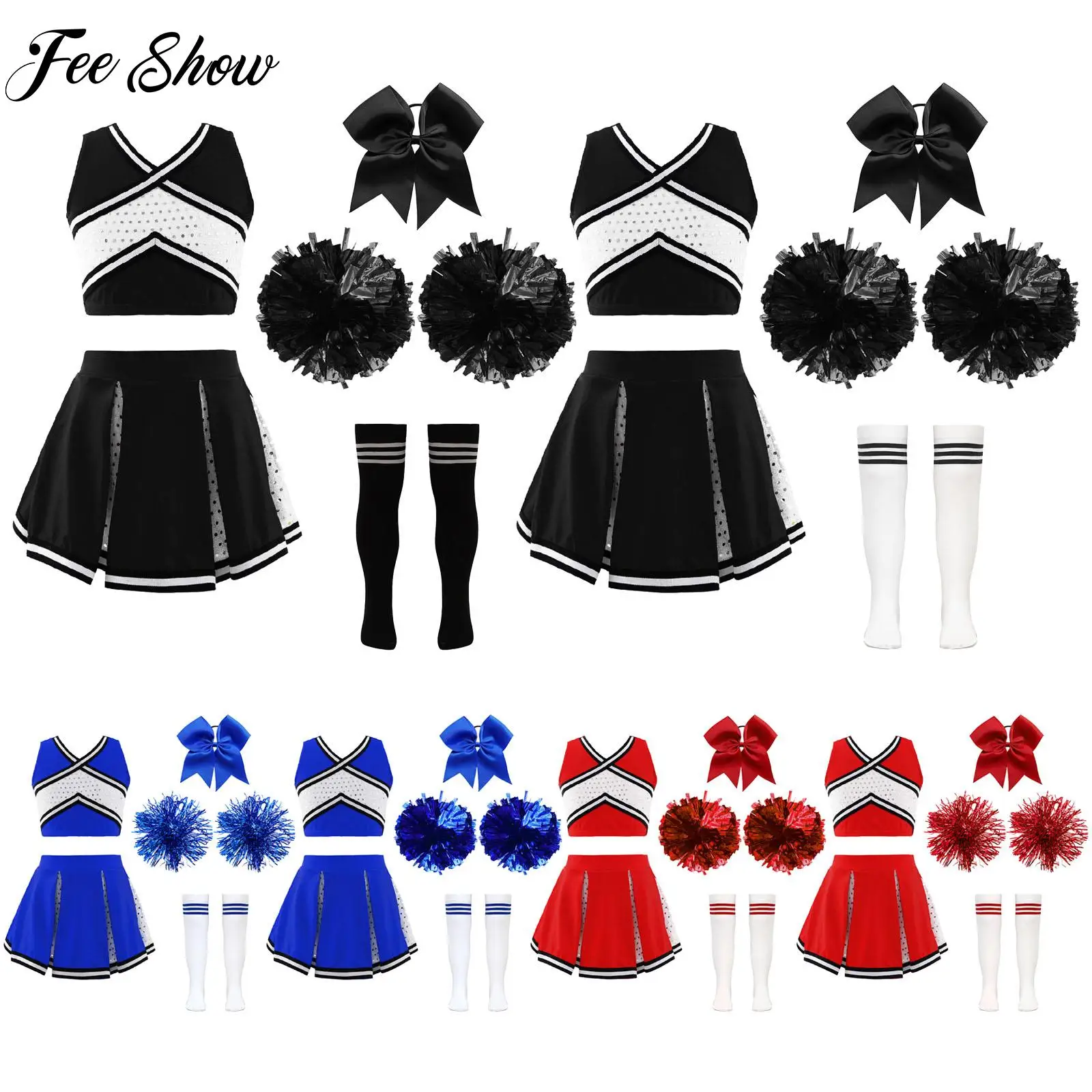 

Cheerleading Uniform for Kids Girls Soccer Baby Cheerleading Sports Class Costume Show Costumes 2025 Student Girls Dance Outfits