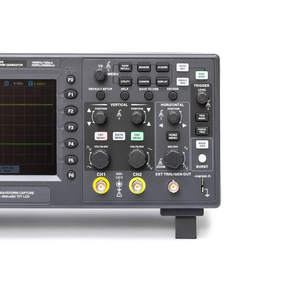 Hoge kwaliteit DSO2D15 Digitale Opslag Lab Oscilloscopen150MHz Bandbreedte 2CH Dual Channel 1GSa/s 8M Geheugendiepte, 6.33 Pound