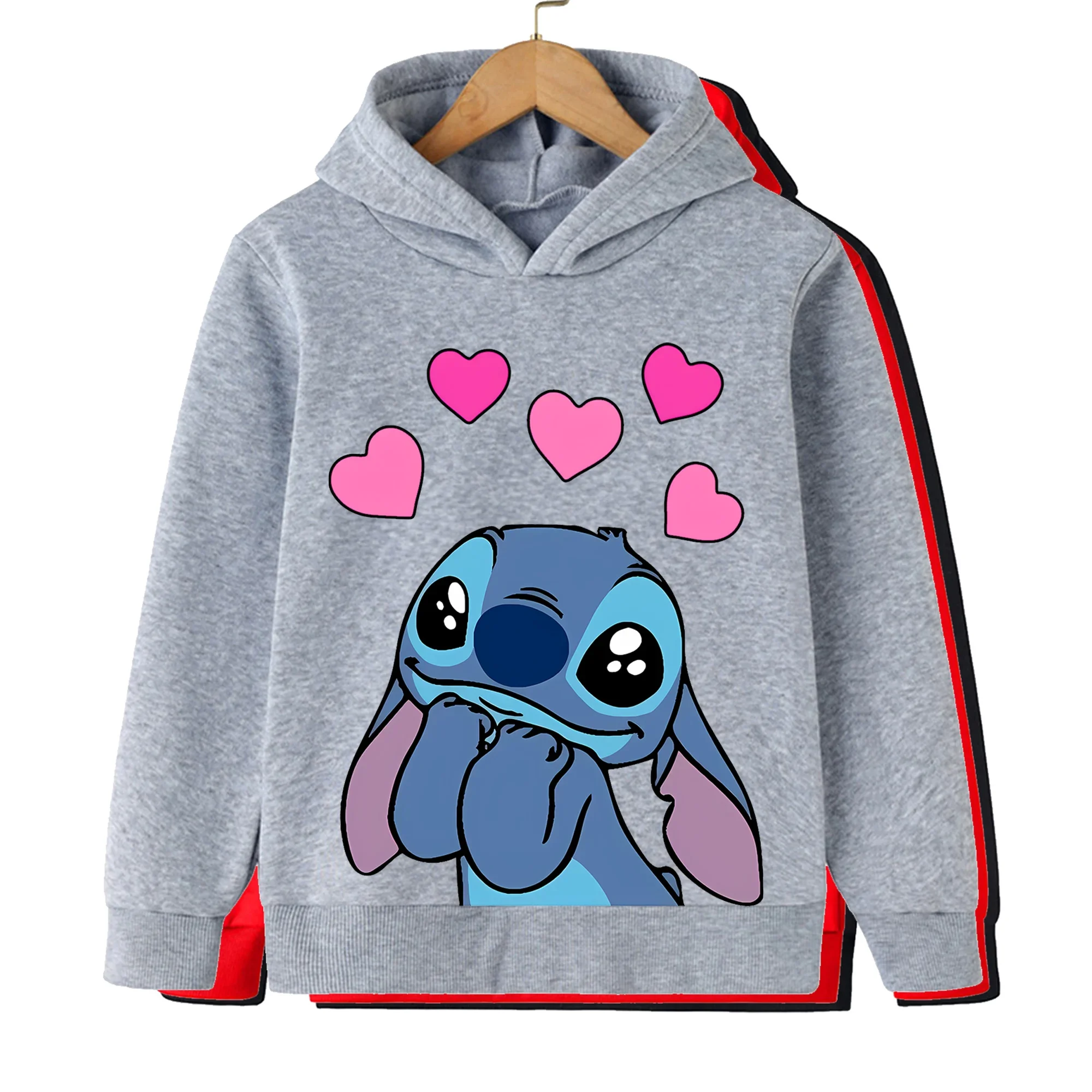 Cute Stitch Hoodies Women Sweatshirts Clothing Hooded Pullovers Harajuku Autumn Streetwear Cartoon Casual Hoodie Clothes Tops