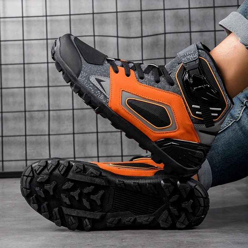 Breathable Anti Slip Off-road Boots Motorcycle Riding Motor Bicycle Shoes Speed Loading Off-Road Motorbike Outdoor CyclingBoot