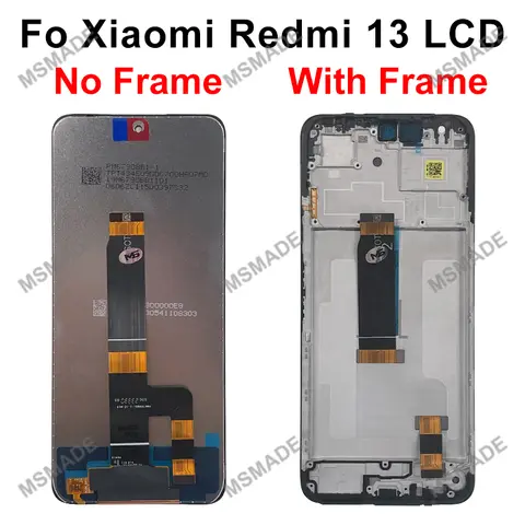IPS" For Xiaomi Redmi 13 Display 2404ARN45A LCD Touch Screen Digitizer For Xiaomi Redmi 13C 23100RN82L LCD Assembly Replace LCD