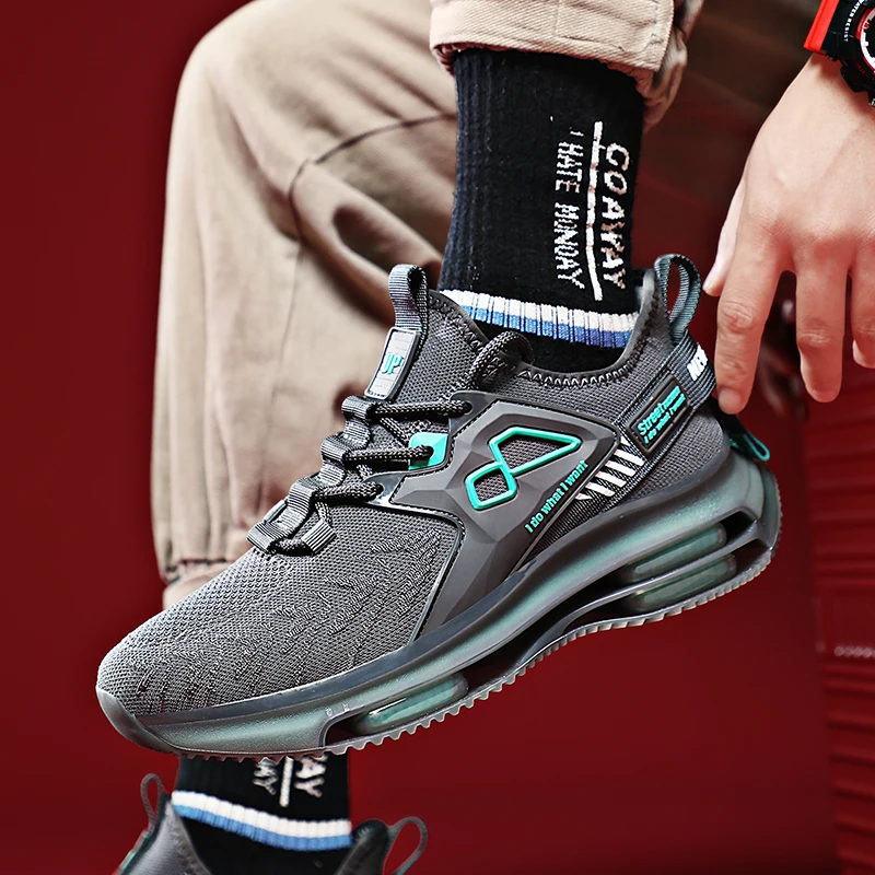 Men Sneakers Air Cushion Running Shoes Autumn New Mesh Casual Shoes Man Breathable Shoes Soft Sole Lightweight Sports Shoe Tenis