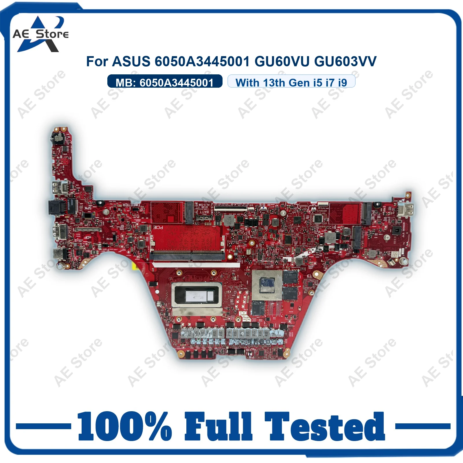 6050A3445001 Laptop Motherboard For ASUS ROG Zephyrus M16 GU60VU GU603VV GU603V Mainboard With 13th Gen i5 i7 i9 100% tests OK