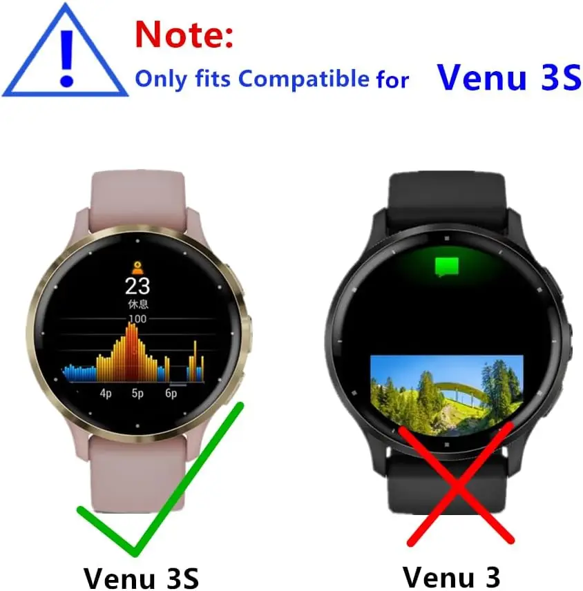 For Garmin Venu 3S 3D HD Curved Soft Films Clear Anti Scratch Screen Protector Smart Watch Accessories