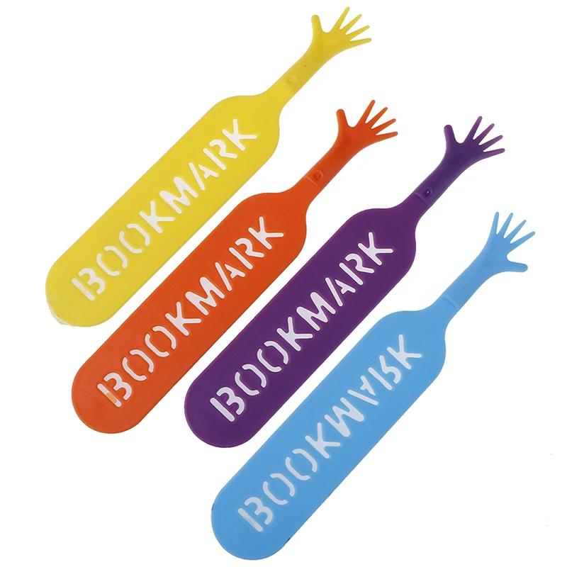 4 pcs/set Colorful Plastic Bookmarks Set Creative Gift Children Stationery