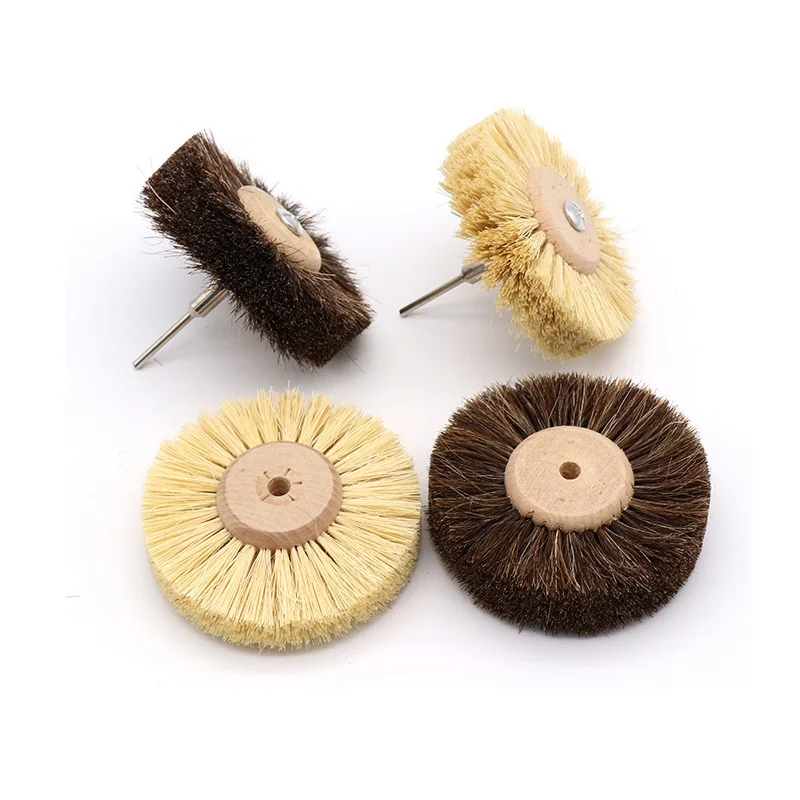 خيوط السيزال الكاشطة أو فرشاة شعر الحصان تلميع طحن عجلة تلميع النجارة للأثاث أدوات الحفر الدوارة #3